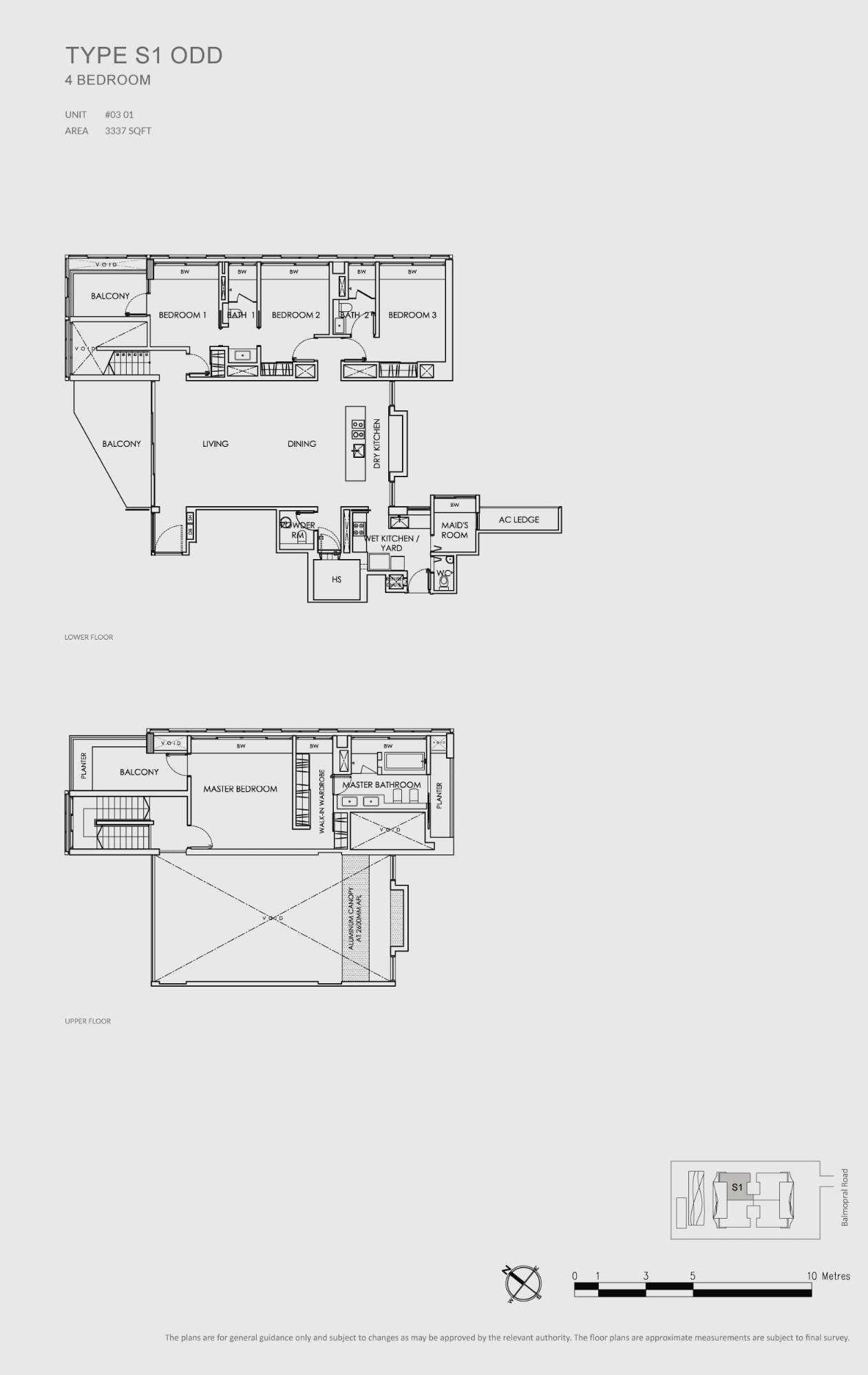 The Oliv @ Balmoral 4 Bedroom Floor Plan 1